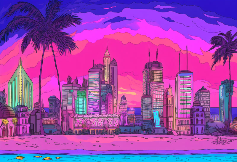 GTA 6 PC release Vice City neon skyline